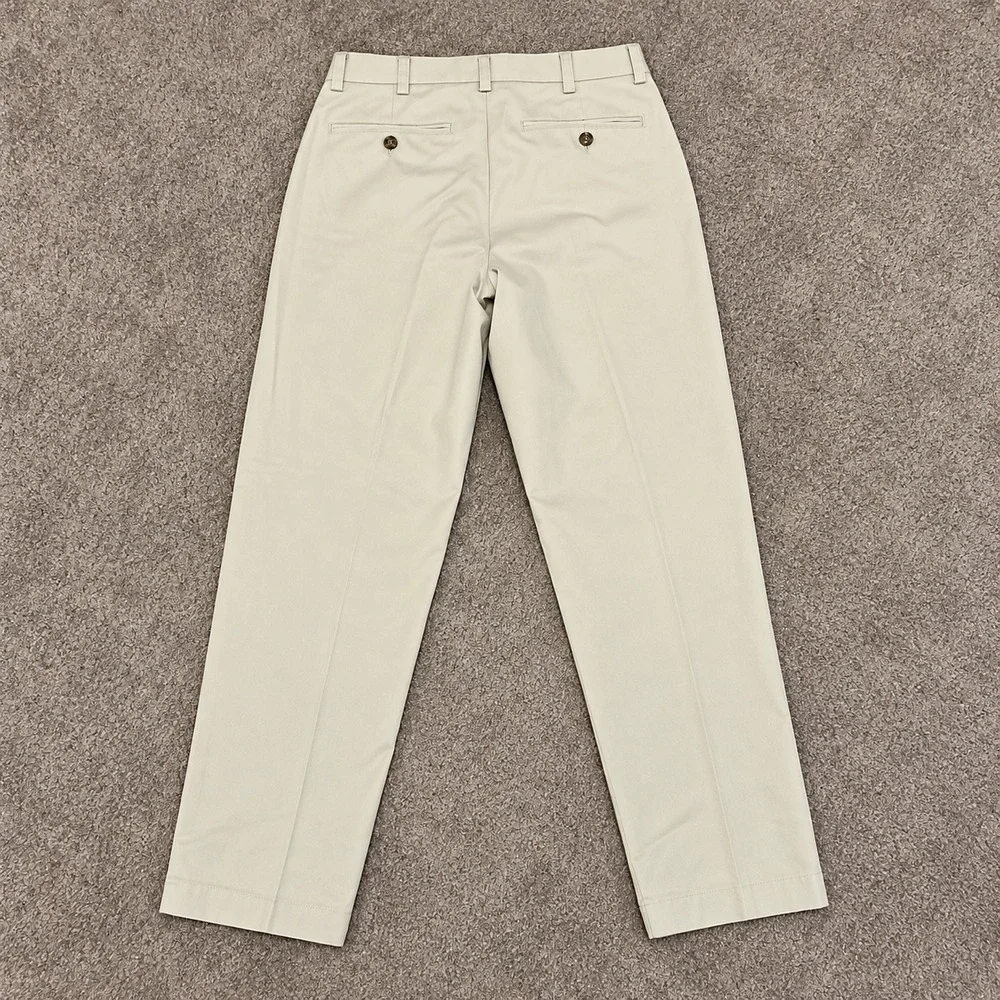 LL Bean Classic Fit Chino Pants Mens 30x30 Khaki Tan 100% Cotton 212330